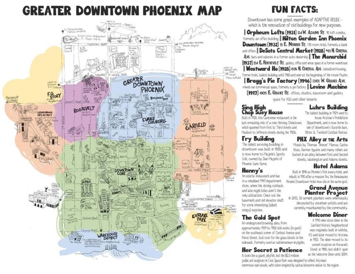 mapa da cidade de Phoenix