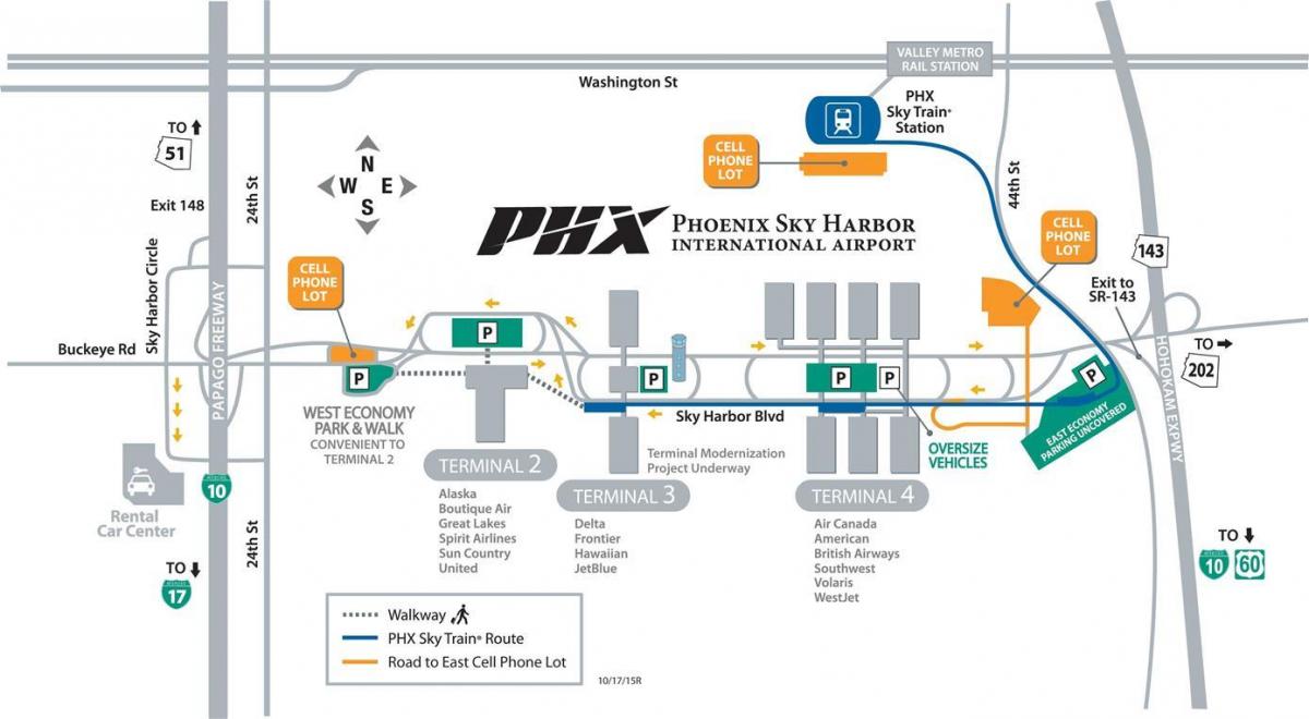 mapa de Phoenix airport