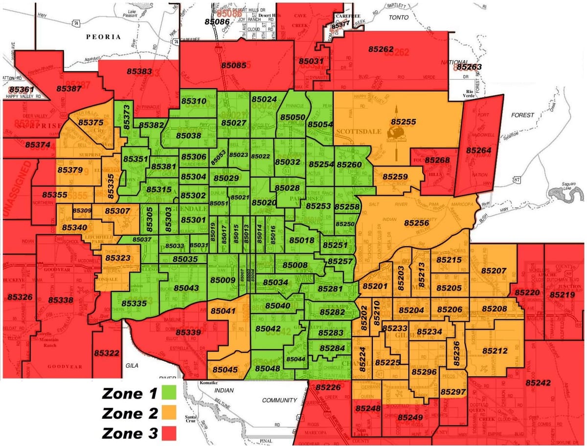mapa de Phoenix