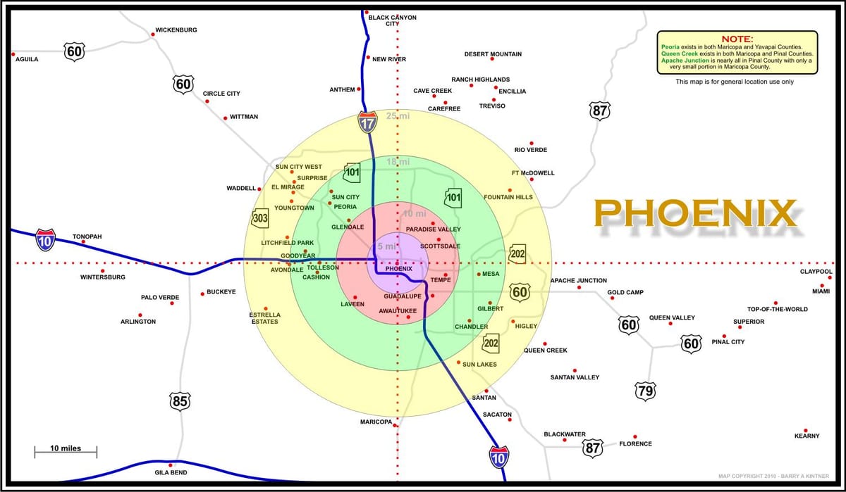 mapa de Phoenix