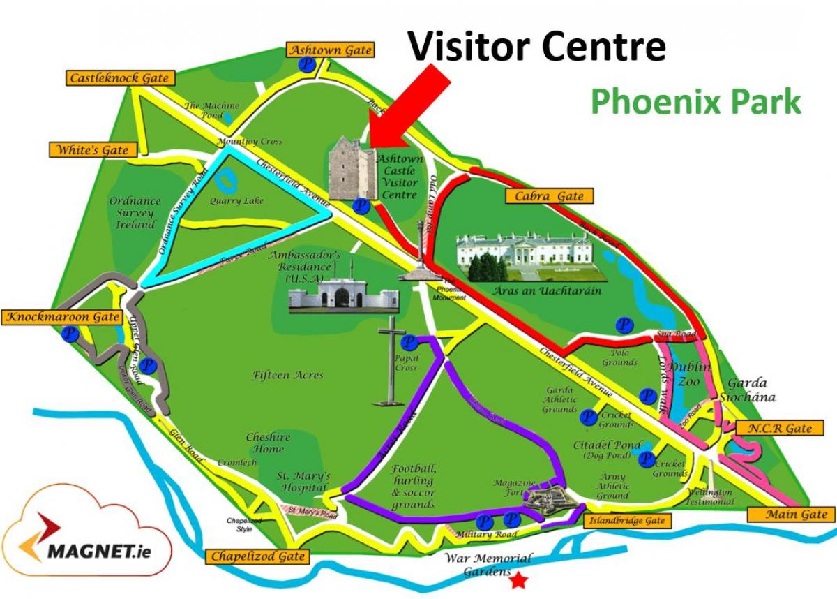 Phoenix park mapa