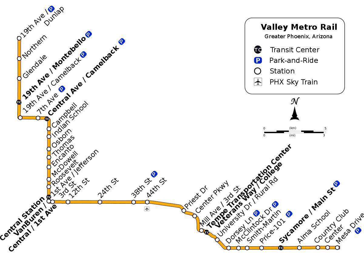 Vale de ônibus do metro mapa de rotas