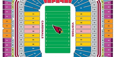 Mapa do estádio da universidade de Phoenix