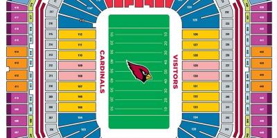 Mapa do estádio da universidade de Phoenix