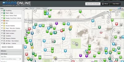 Crime mapa de Phoenix, az