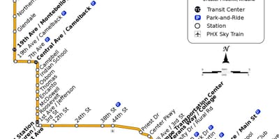 Vale metro mapa de rotas